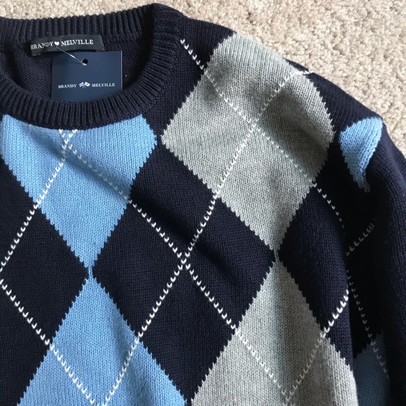 bernadette cotton argyle sweater